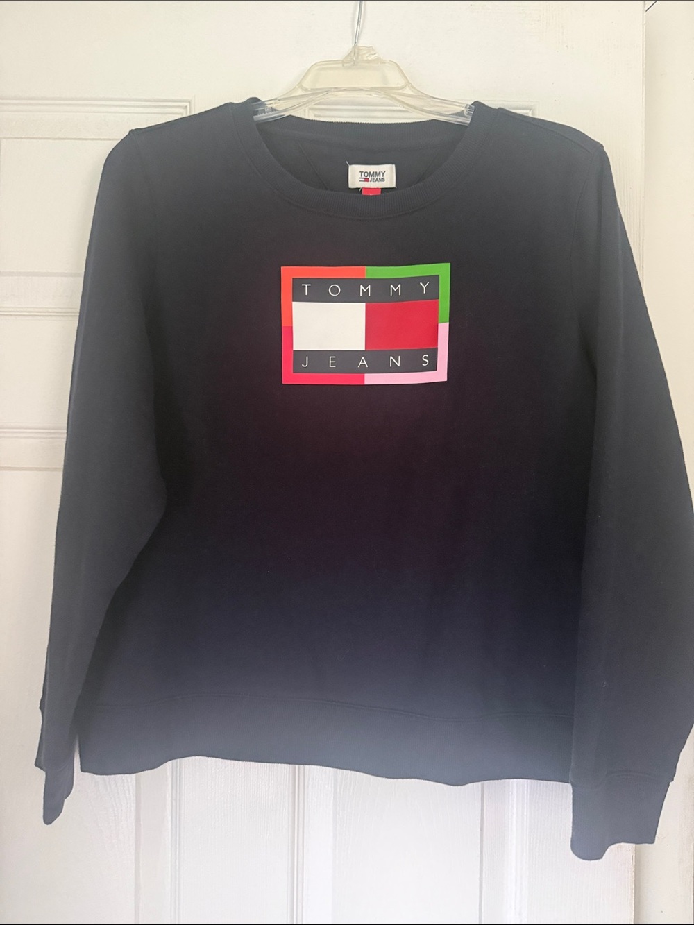 Tommy Hilfiger Blue Sweatshirt with Multicolor Logo Block